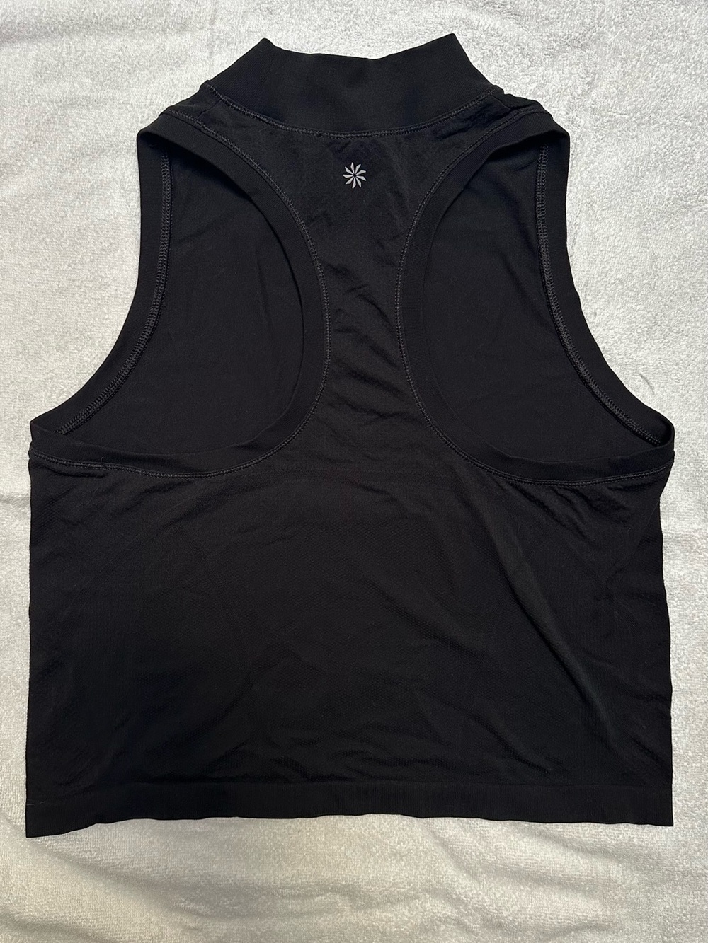 Athleta Black Momentum Mock Neck Racerback Tank size Medium